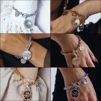 【hot】☽☬☍  for Fashion Chains Charms Boho Gold Color Bangles Jewelry