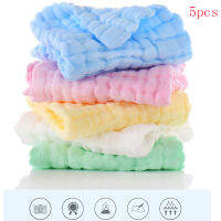 5ชิ้นผ้าขนหนูเด็กใบหน้าผ้านุ่มดูดซับตาข่ายอนุบาล washcloth เด็กทารกผ้าขนหนูอาบน้ำผ้าเช็ดหน้า