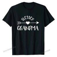 Blessed Grandma Shirt Cute Tribal Arrow And Heart Gran Gift Custom Tees Cotton Mens T Shirt Custom