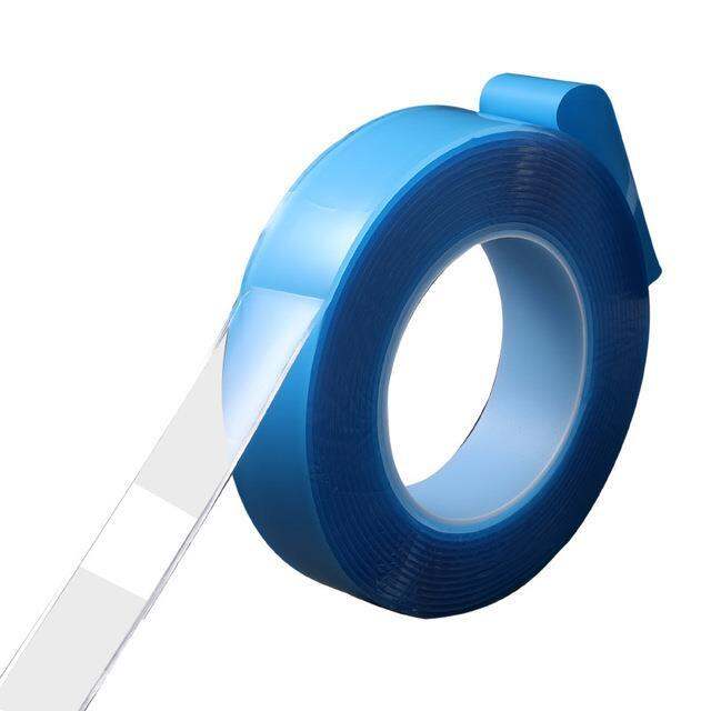 1-roll-strong-nano-acrylic-double-sided-tape-transparent-blue-film-waterproof-tape-non-marking-wall-sticker-home-appliance