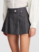 ♣ High Quality Spring Summer New MAJ Mini Skirt For Women French Fashion Dark Grey Short Pleated Skirts Ladies