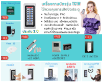 เครื่องทาบบัตรคีย์การ์ด รุ่น TC1W ชุดเซ็ทพร้อมติดตั้ง