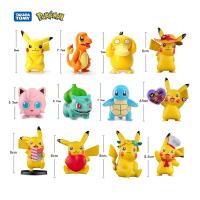 โมเดลของเล่นปิกาจู Action FIGURE Anime Pokemon Charmander Psyduck Squirtle Jigglypuff Bulbasaur Kawkawaii Collect ตุ๊กตาของขวัญเด็ก