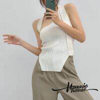 เสื้อชั้นในสตรีแขนกุดผ้าถัก Irregular Hem