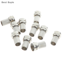 ?Best Buyle 10pcs 75-5 F Connector screw ON Type สำหรับ RG6เสาอากาศทีวีดาวเทียม COAX CABLE