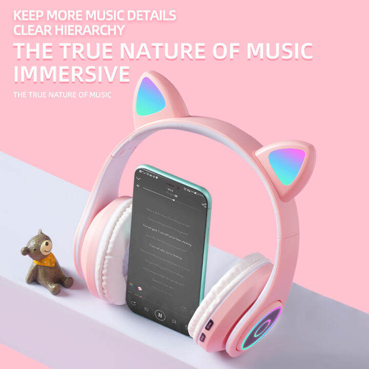 New Cat Ear Luminous Electric Competition Wireless Headphone