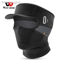 WEST BIKING Summer Cycling Sun Hat Full Face UV Protection Mask MTB Motorcycle Ice Silk Balaclava Fishing Cooling Sport Gear