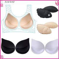 XUESHE 1Pair สำหรับผู้หญิง ถอดออกได้ เพิ่มหน้าอกถ้วย ฟองน้ำโฟมฟองน้ำ หน้าอกถ้วยคัพ แผ่นใส่ชุดว่ายน้ำ แผ่นรองบรา ยกทรงในเต้านม