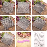 6 DIY Plastic Embossing Folders with Clear Stamp and Cutting Die Cuts Scrapbooking Embossed Stamping Template Card Making Set
