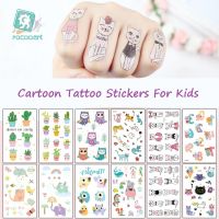 Rocooart Cartoon Tattoo Stickers For Kids Cactus Fake Tatoo Children Tatouage Letters Numbers Tatuajes Cute Monster Taty Body Stickers