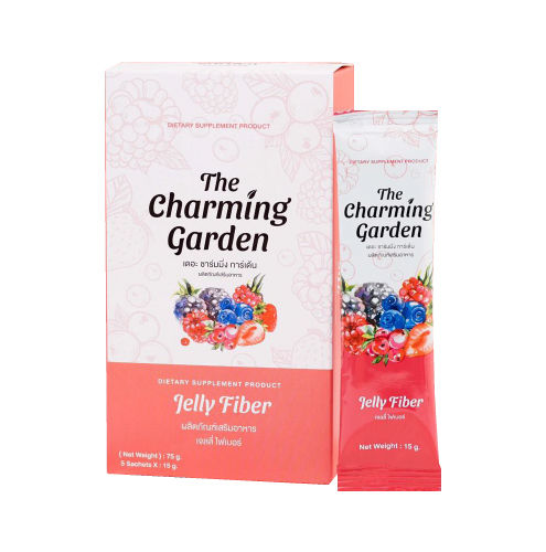 jelly-fiber-เจลลี่ไฟเบอร์-the-charming-garden-jelly-fiber-ตัวช่วยสำหรับคนอยากหุ่นดี-บรรจุ-5-ซอง-1-กล่อง