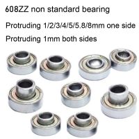 【LZ】☋  10PC Não Padrão 608ZZ Ball Bearing Inner Ring Protrude 1/2/3/4/5/5.7/7/8MM 8x22x7 Carrinho de Bebê Carrinho de Rodas Trolley Twist Car