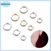 ELLENOUISE 1PC 6/8/10mm Helix Cartilage Tragus Daith Conch Snug เครื่องประดับร่างกาย CZ เจาะหู ต่างหูฮักกี้ฮูป แหวนจมูก