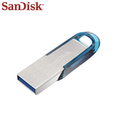 USB 3.0 SanDisk CZ73 USB แฟลชไดรฟ์ความเร็วสูง128GB 64GB 32GB มินิแฟลชไดรฟ์หน่วยความจำสีฟ้า USB Stick pendrirvv