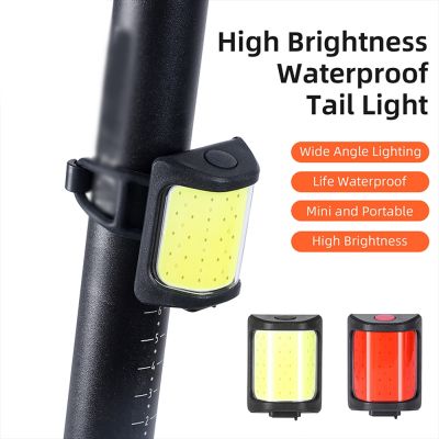 ㍿ USB Rechargeable Bicycle Warning Red Light Waterproof Bike Tail Light High Brightness Bike Rear Lamp Safety Night