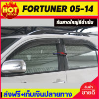 คิ้วกันสาดรถยนต์สีดำ กันสาดรถกระบะ TOYOTA FORTUNER ปี 2005-2014