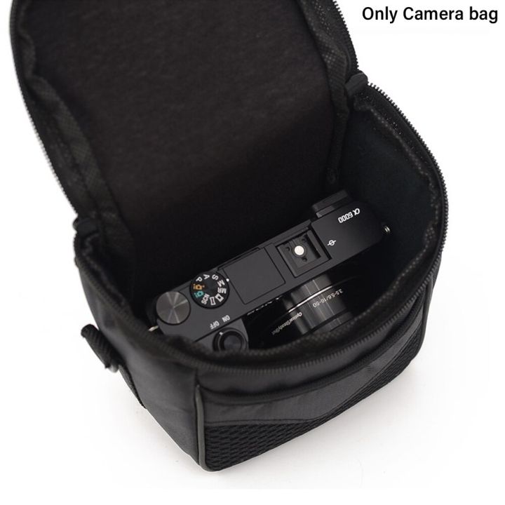 กระเป๋าเก็บของสะพายไหล่น้ำหนักเบาพกพาสะดวกปรับสายได้กระเป๋ากล้องแข็งแรงซิปคู่ทนทานต่อการชน