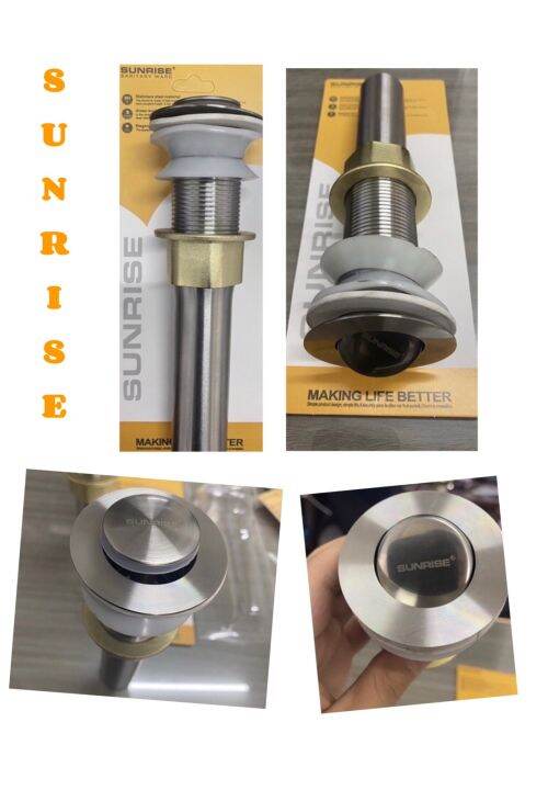 Sunrise Bathroom Basin Sink Drain Lavatory Pop Up/Fliptop Sink Waste