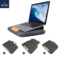 WiWU กระเป๋าใส่โน๊ตบุ๊ค แล็ปท็อป Macbook Air Pro พับเป็น laptop Stand ได้ ผ้ากันน้ำเสริมกันกระแทกพิเศษ รุ่น WiWU Stand