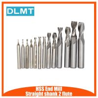 1PC HSS CNC Straight Shank 2 Flute End Mill Cutter เจาะ Bit Metalworking เครื่องมือ 1.5 / 2.5 / 5/7/9/11/13mm สําหรับเครื่องมิลลิ่ง