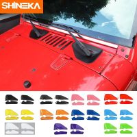 SHINEKA ฝาครอบที่ปัดน้ำฝนด้านหน้าสำหรับตกแต่งรถจี๊ป JK JKU 2007 2008 2009 2010 2011 2012-2017อุปกรณ์เสริมภายนอก