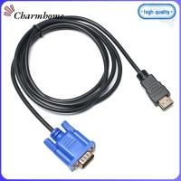 CHARMHOME 1-5m มืออาชีพ ขั้วต่อวิดีโอ ดิจิตอล ชายกับชาย สายอะแดปเตอร์ AV แสดงผลออก HDMI เข้ากันได้กับตัวแปลง VGA