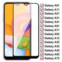 100D แก้วสำหรับ Samsung Galaxy A01 A11 A21 A31 A41 A51 A71กระจกกันรอยป้องกัน A02 A12 A22 A32 A52ฟิล์ม Glas A72