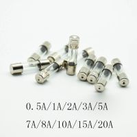 20Pcs 5x20mm Fast Quick Blow Glass Tube Fuse Assorted Kit Fast Blow Glass Fuses 0.5A 1A 2A 3A 5A 7A 8A 10A 15A 20A/250V 5*20mm Electrical Circuitry Pa