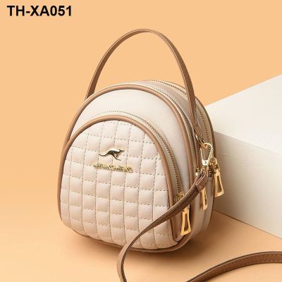 layer inclined shoulder bag brand counters authentic leather female 2023 new fashionable joker sweet ling