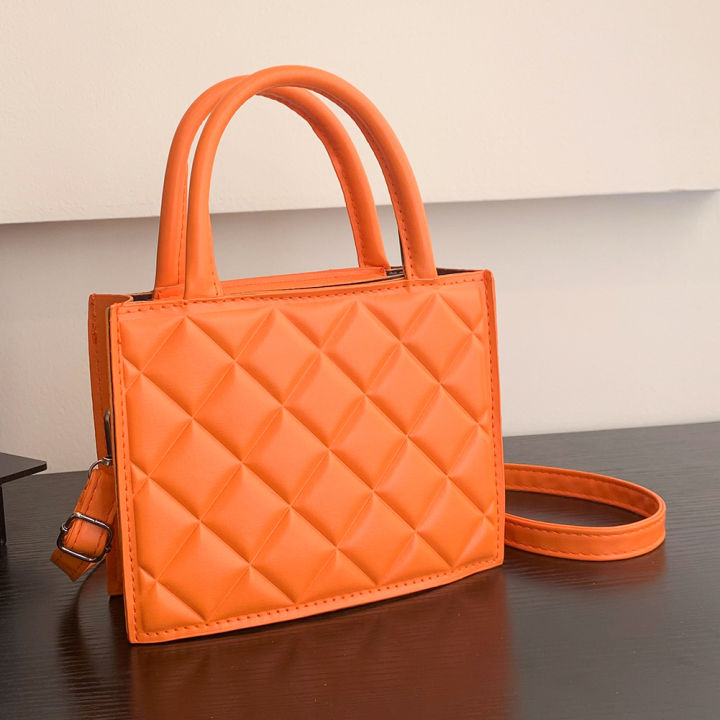 fast-delivery-fashion-women-handbags-totes-casual-zipper-rhombic-lattice-female-clutch-solid-color-small-pu-leather-top-handle-for-travel-daily-working