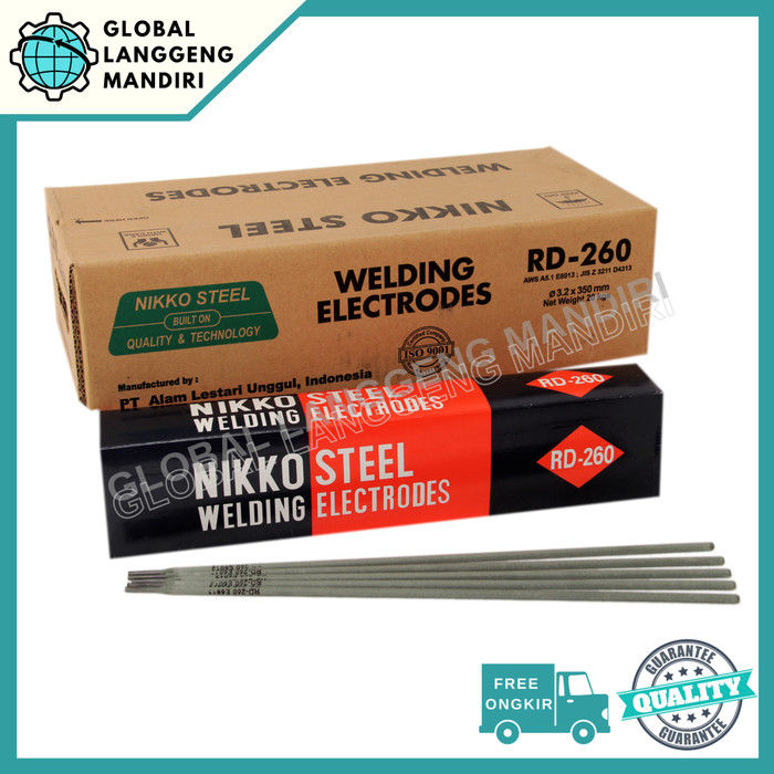 Kawat Las Nikko Steel RD260 3.2mm (5KG) / RD 260 3.2 MM STEEL BESI ...