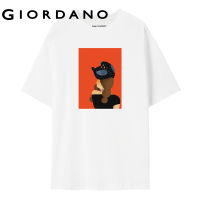 Giordano ผู้หญิง เสื้อยืดคอกลมแขนสั้นผ้าฝ้ายพิมพ์ลาย 99391088
