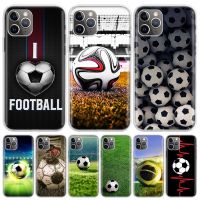 Football Soccer Ball Design For iPhone 11 13 14 Pro Max 12 Mini Phone Case X XS XR 6 6S 8 7 Plus SE Apple 5 5S Fundas Cover