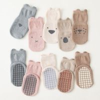 3 Pairs/Lot Cartoon Newborn Socks Childrens Anti-slip Socks Spring and Autumn Cute Boy Cotton Baby Toddler Socks