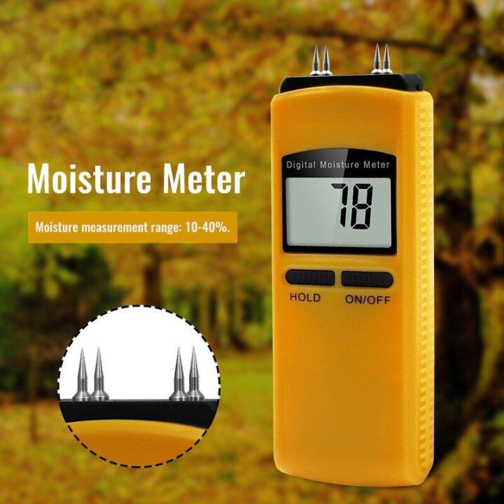 1x Digital Moisture Meter Measuring Fire Wood Plaster Walls LCD Display