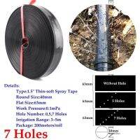 200เมตร/ม้วน0-7หลุม1.5Quot; 40มม. บาง-อ่อนสเปรย์รดน้ำเทปท่อน้ำฟาร์มเรือนกระจกท่อรดน้ำสปริงเกลอร์