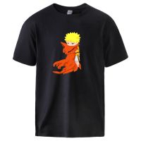 Newest Men T-Shirt Discount Fashion Popular Naruto Uzumaki Kurama Kyubi T Shirts Summer Short Sleeve Cotton Tee Shirts Fashion New Arrival Fashion Hip Hop Loose Streetwear  2BHT