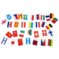 ธงแบนเนอร์ World International Country Flags ธง Bunting Cup Garland String Decorations Party Decoration Countries