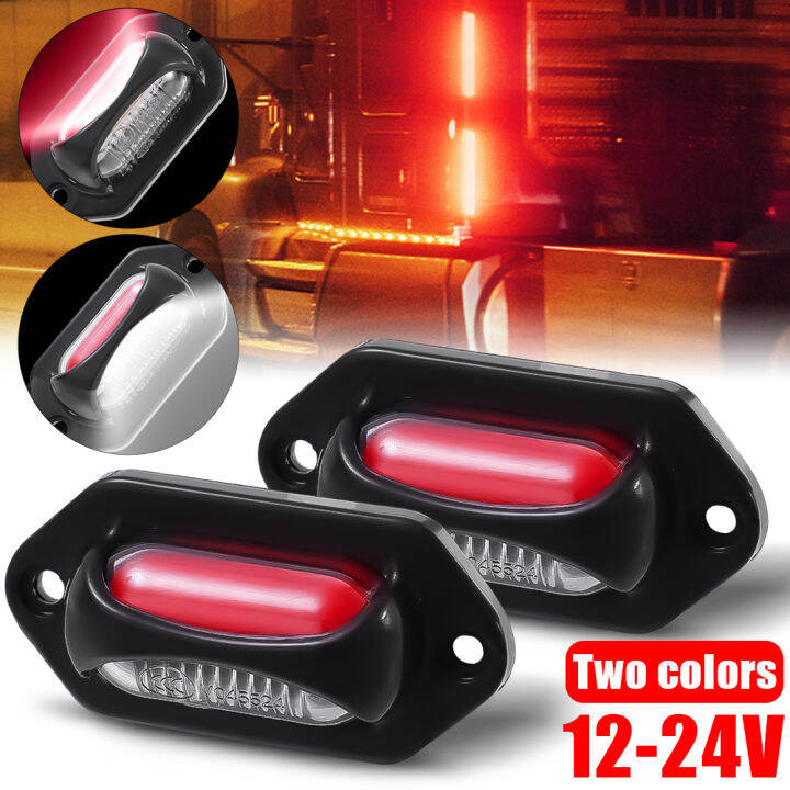 Car Bus Truck Lorry Side Marker Indicator Light Dual Color Red and