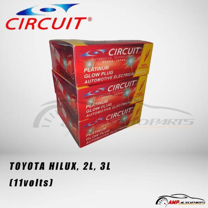 Glow Plug for TOYOTA HILUX, 2L, 3L (11volts) Lazada PH