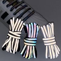 Reflective Shoe Laces Laser sequin Shoelaces Weave Braided Bracelet Sneakers Running Shoelace Adult Children Shoe Strings