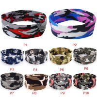 【YF】 Sweat Band 20x6CM Soft Camo Floral Sport Sweatband Headband Head Yoga Running Tennis Headscarf Silicone Anti-slip HairBand