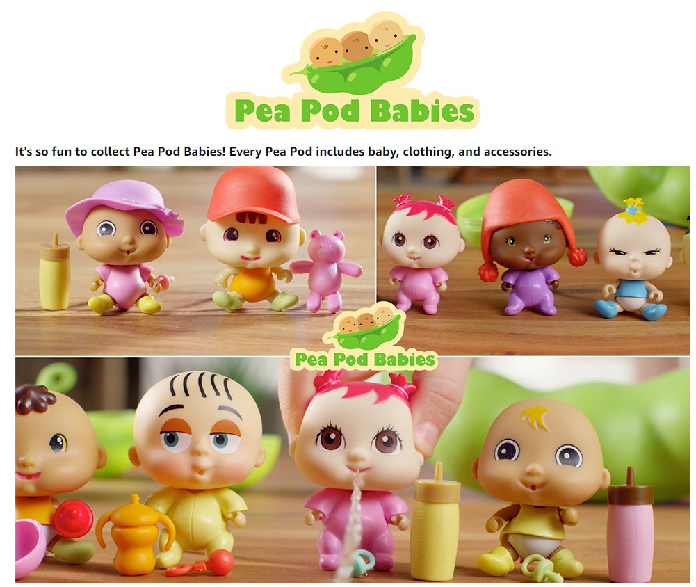 Thin Air Brands Pea Pod Babies Collectible Mystery Surprise Toy with Mini Baby 