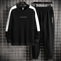 Tracksuit Men Casual Fleece Sweatshirt and Pants Set Men 2 Piece Set Fashion Clothing 2022 Sports Wear Gym Clothes Sweatsuit