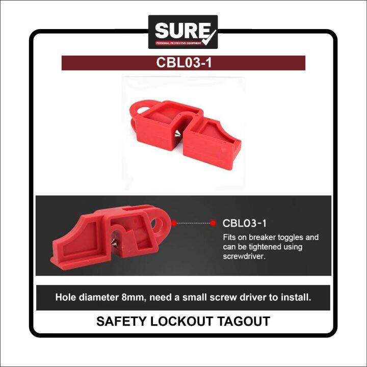 Suresafe Nylon PA Moulded Case Circuit Breaker Lockout Without Any