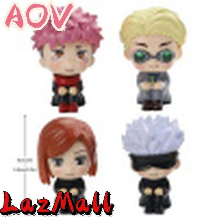 aov-4-6-pcs-jujutsu-kaisen-อะนิเมะ-yuji-itadori-รุ่นรูป-q-รุ่น-pvc-สมจริง-itadori-รูป-cod-จัดส่งฟรี