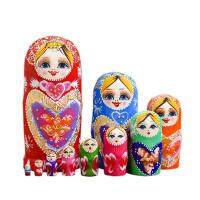 10 Layers/Set Matryoshka Wooden Russian Nesting Doll Desktop Decor Children Christmas Gifts ของเล่นเพื่อการศึกษา