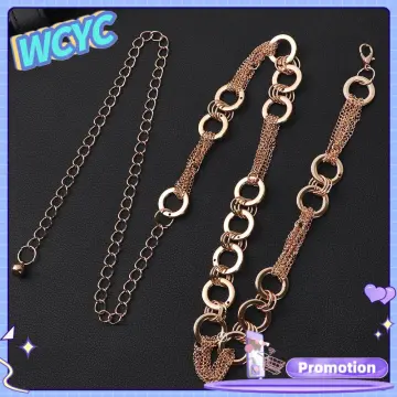 New Womens Waist Chains Metal Accessories Fashion Golden Belts