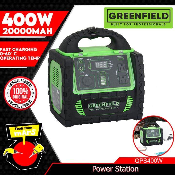 GREENFIELD 400W Portable Power Station Inverter Supply Bank Powerbank ...