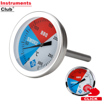 Instruments เกจวัดอุณหภูมิ 0-300 องศาตัววัดองศาเซลเซียสสแตนเลสเครื่องวัดอุณหภูมิสำหรับทำอาหารสำหรับบาร์บีคิวตะแกรงย่างบาร์บีคิวเตารมควัน